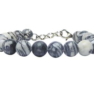 Avika Natural Multi Picasso Jasper 8 MM Beads Bracelet with Hook (Pack of 1Pc)