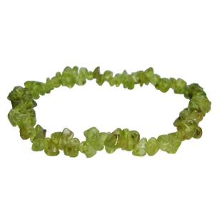 Avika Natural Peridot Gemstone Chips Bracelet (Pack of 1Pc)
