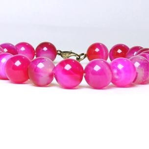 Avika Natural Pink Chalcedony Beads Bracelet with Hook