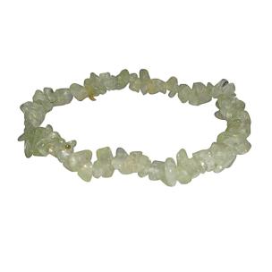 Avika Natural Prehnite Gemstone Chips Bracelet (Pack of 1Pc)