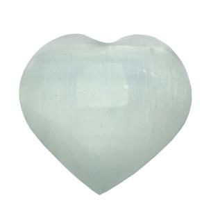 Avika Natural Selenite Heart Pufff Gemstone for Trans