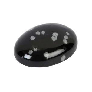 Avika Natural Snowflake Obsidian Cabochon