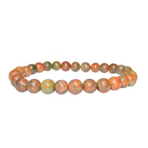 Avika Natural Unakite Beads Bracelet 6mm Beads (Pack of 1Pc)