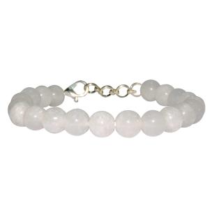 Avika Natural White Moonstone Bead with Hook Bracelet (Pack of 1Pc)