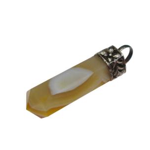 Avika Natural Yellow Agate Point Pendant