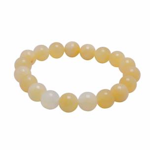 Avika Natural Yellow Celestite 10 mm Beads Bracelet (Pack of 1Pc)