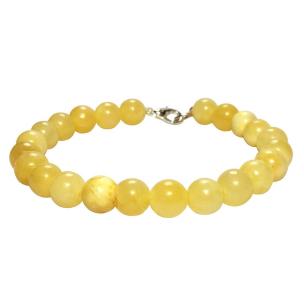 Avika Natural Yellow Celestite Beads Bracelet with Hook (Pack of 1Pc)