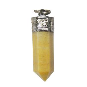 Avika Natural Yellow Jasper Energy Point Pendant for Creativity Art 1