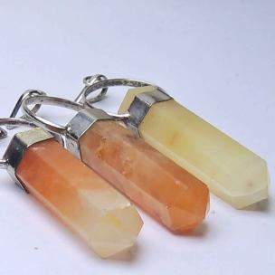 Avika Natural Yellow Quartz Double Point Pendant Art 1
