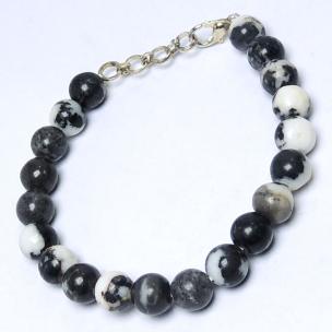 Avika Natural Zebra Agate Beads Bracelet with Hook