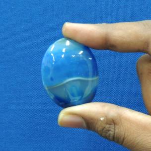Avika Naural Blue Onyx Cabochon (Pack of 1 Pc.)