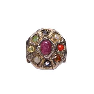 Avika Navgrah Ring For Men Silver Plated