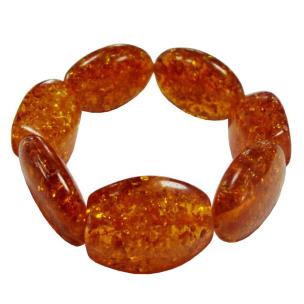 Avika Synthetic Amber Oval Faceted Tumble Bracelet (Pack of 1Pc)