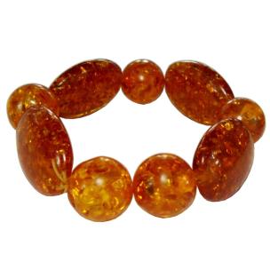 Avika Synthetic Amber Tumble & Beads Bracelet