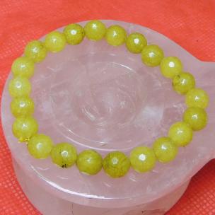 Avika Heat Processed Vesuvianite 8 mm Bead Bracelet Designer 1 Color: Yellow/Green, For Unisex