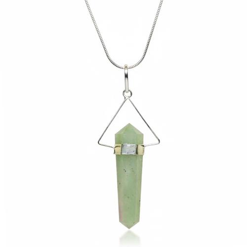 Avika Green Aventurine Double Point Terminated Pendant for Career success