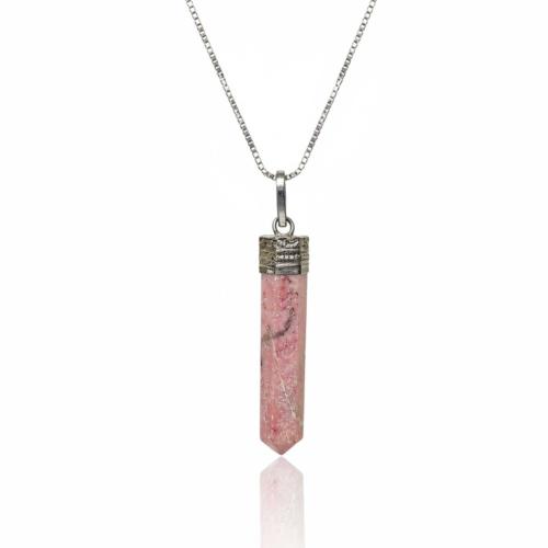 Avika Natural Energized Rhodonite Point Pendant