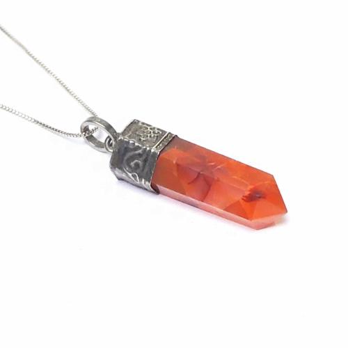 Avika Natural Energized Carnelian Point Pendant