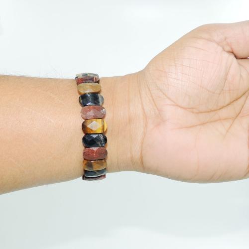 Avika Natural Multi Tiger Eye Faceted Bracelet For Anxiety & Emotions Control