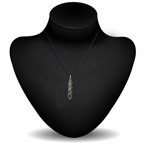 Avika Natural Labradorite Wrapped Point Pendant