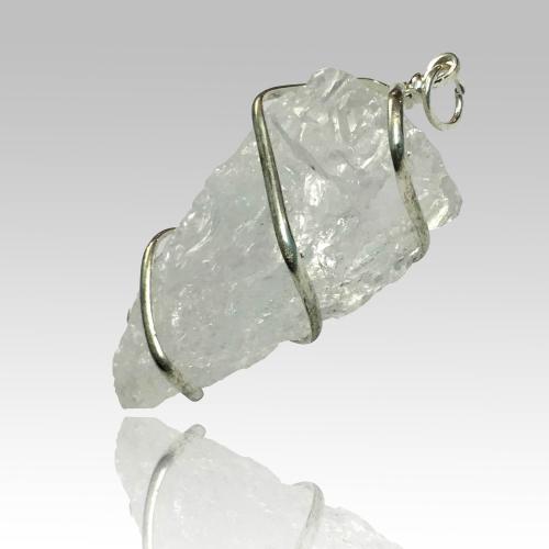 Avika Natural Energized Rough Clear Quartz 45mm Pyramid Pendant