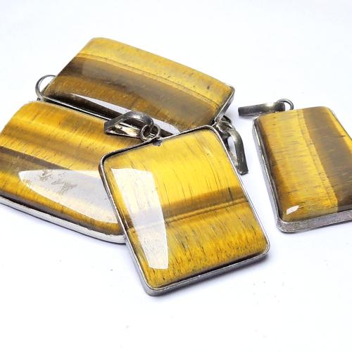 Avika Natural Tiger Eye Pendant III for Protection