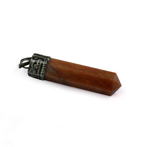Avika Natural Peach Moonstone Point Pendant II