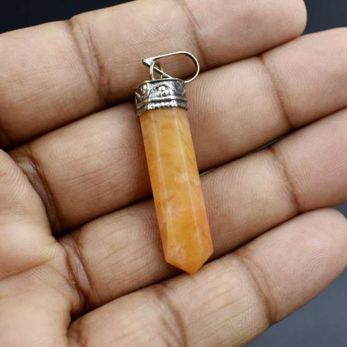 Avika Natural Red aventurine Point Pendant IV