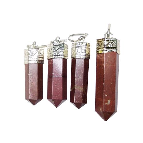 Avika Natural Energized Red Jasper Energy Point Pendant