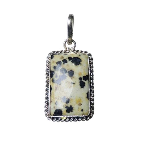 Avika Natural Dalmatian Jasper Pendant