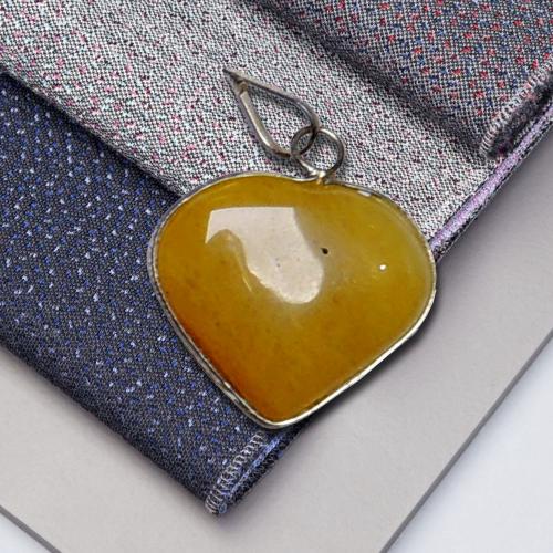Avika Yellow Quartz Heart Energy Pendant