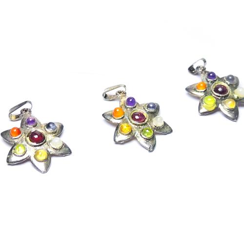 Avika Seven Chakra Gemstone Star Healing Pendant