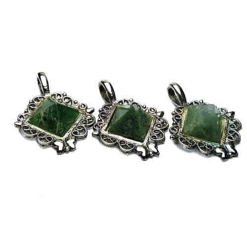 Avika Green Aventurine Pyramid Pendant