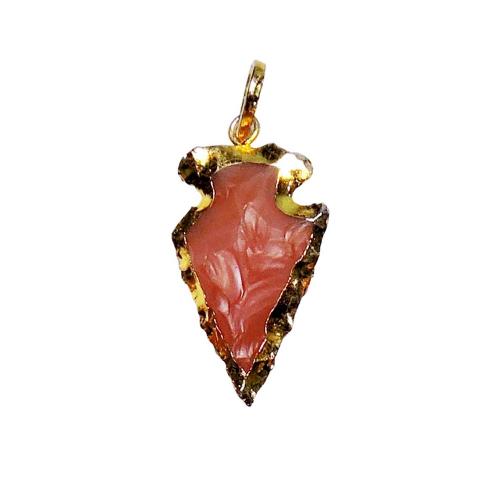 Avika Natural Energized Carnelian Rough Arrow Head Pendant