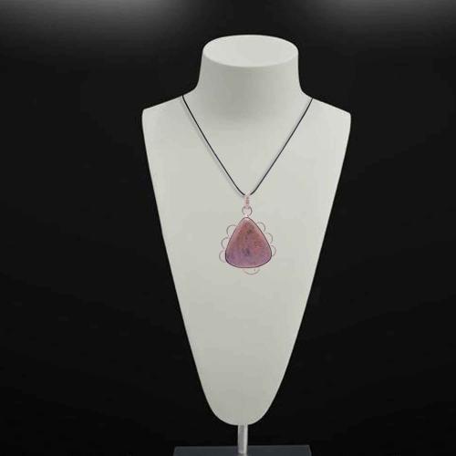 Avika Natural Rhodonite Free Shape Pendant -I