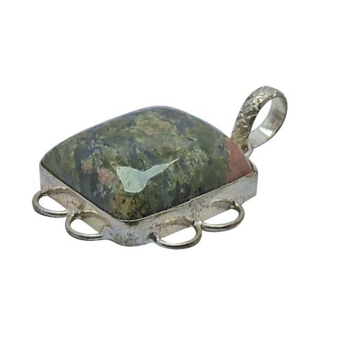 Avika Natural Unakite Free Shape Pendant