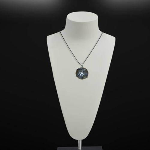 Avika Natural Aventurine Round Wrapped Cabochon Pendant