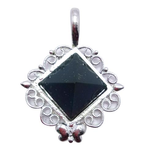 Avika Natural Bloodstone Pyramid Pendant
