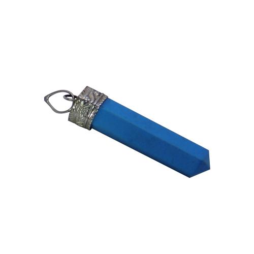 Avika Natural Energized Blue Howlite Point Pendant