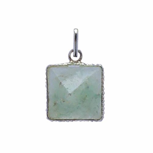 Avika Natural Energized Green Aventurine Pyramid Pendant
