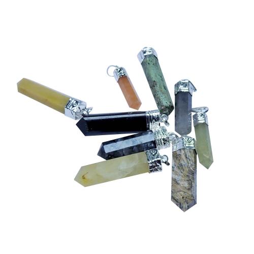 Avika Natural Multi Stone Point Pencil Pendant (set of 10 Pendant)