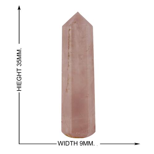 Avika Natural Rose Quartz Healing Reiki Pencil