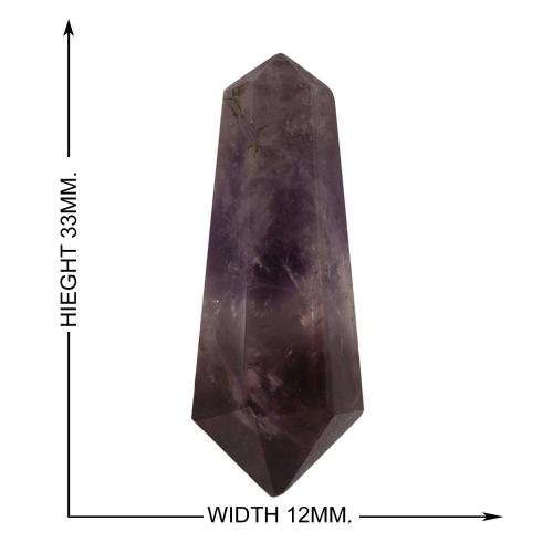 Avika Natural Amethyst 6 faceted Vogel Healing Pencil