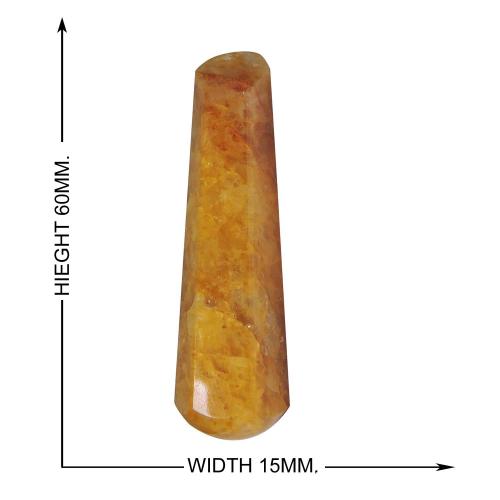Avika Natural Yellow Quartz Healing Obelisk Pencil