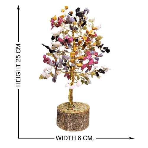 Avika Natural Multistone Golden Wire Tree (300 Dana)
