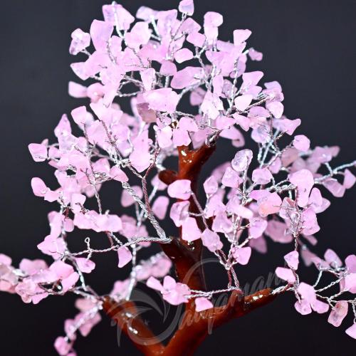 Avika Natural Energized Rose Quartz M-Seal Crystal Tree (300 Dana)