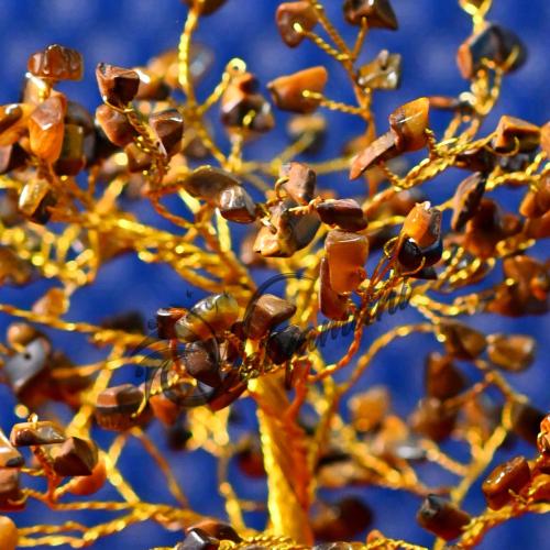 Avika Natural Energized Tiger Eye Crystal Tree (200 Dana) Golden