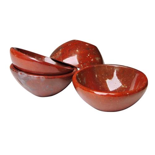 Avika Natural Red Jasper Healing Bowl 28 mm.(Pack of 1pc.)