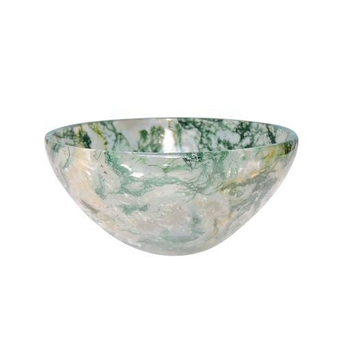 Avika Natural Moss Agate Healing Bowl (50 mm)