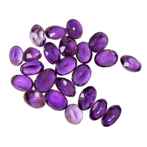 Avika Natural Amethyst Oval Shape Loose Gemstone(Pack of 1 Pc.)